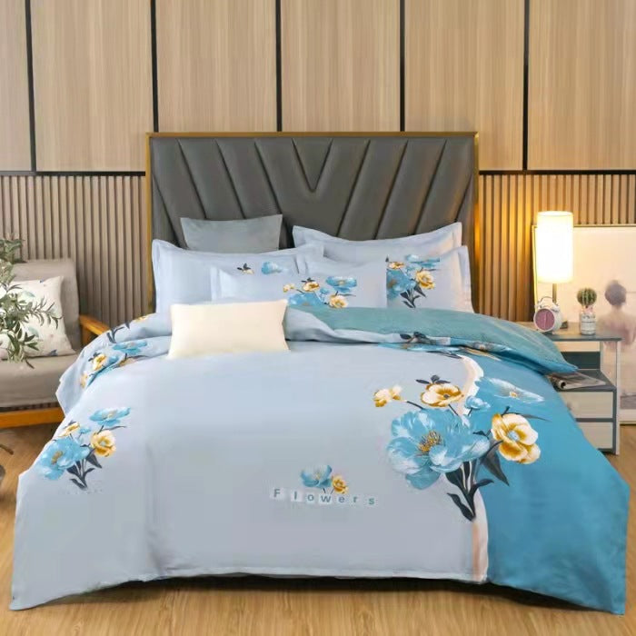 Thickened Brushed Four-piece Winter Bed Sheet And Duvet Cover Three-piece Bedding Set Pi-Mart