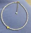 Colorfast Love Natural Small Grain Pearl Necklace Pi-Mart