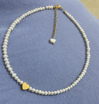Colorfast Love Natural Small Grain Pearl Necklace Pi-Mart