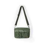 Women's bag simple tooling shoulder Crossbody bag, small pleated stylish casual nylon bag, small square purse