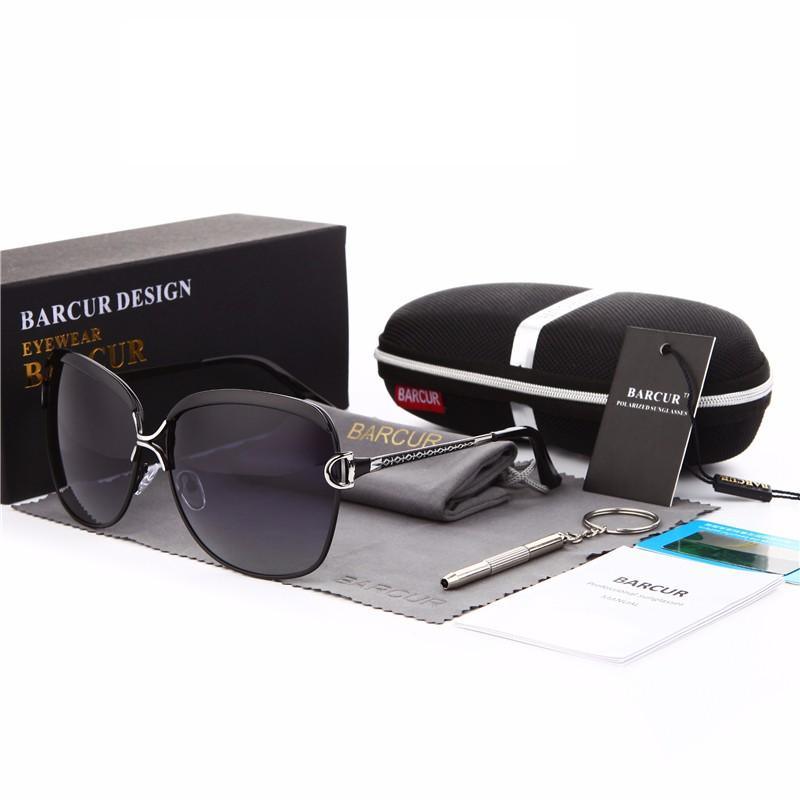 Luxury Polarized Ladies Woman Gradient Round Oversized Modern Sunglasses Brand oculos lunette de soleil femme - SJB-DIAMOND ELITES
