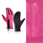 Fall And Winter Men's And Women's Plus Velvet Touch Screen Warm Riding Windproof Gloves Pi-Mart
