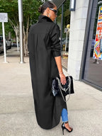 Long-sleeved Casual Shirts And Dresses With Multiple Wear Methods. - SJB-DIAMOND ELITES