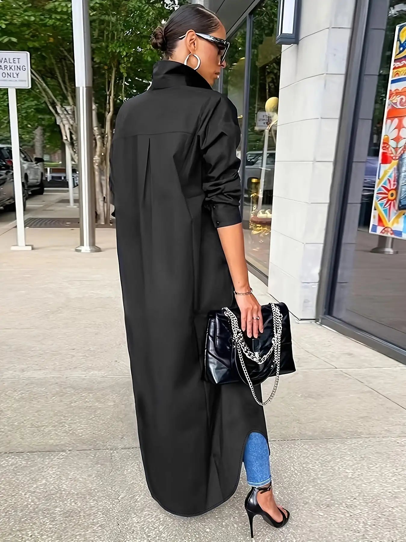 Long-sleeved Casual Shirts And Dresses With Multiple Wear Methods. - SJB-DIAMOND ELITES