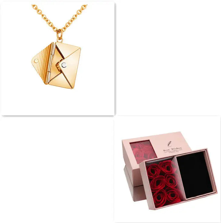 Fashion Jewelry Envelop Necklace Women Lover Letter Pendant Best Gifts For Girlfriend Lootquake LLC