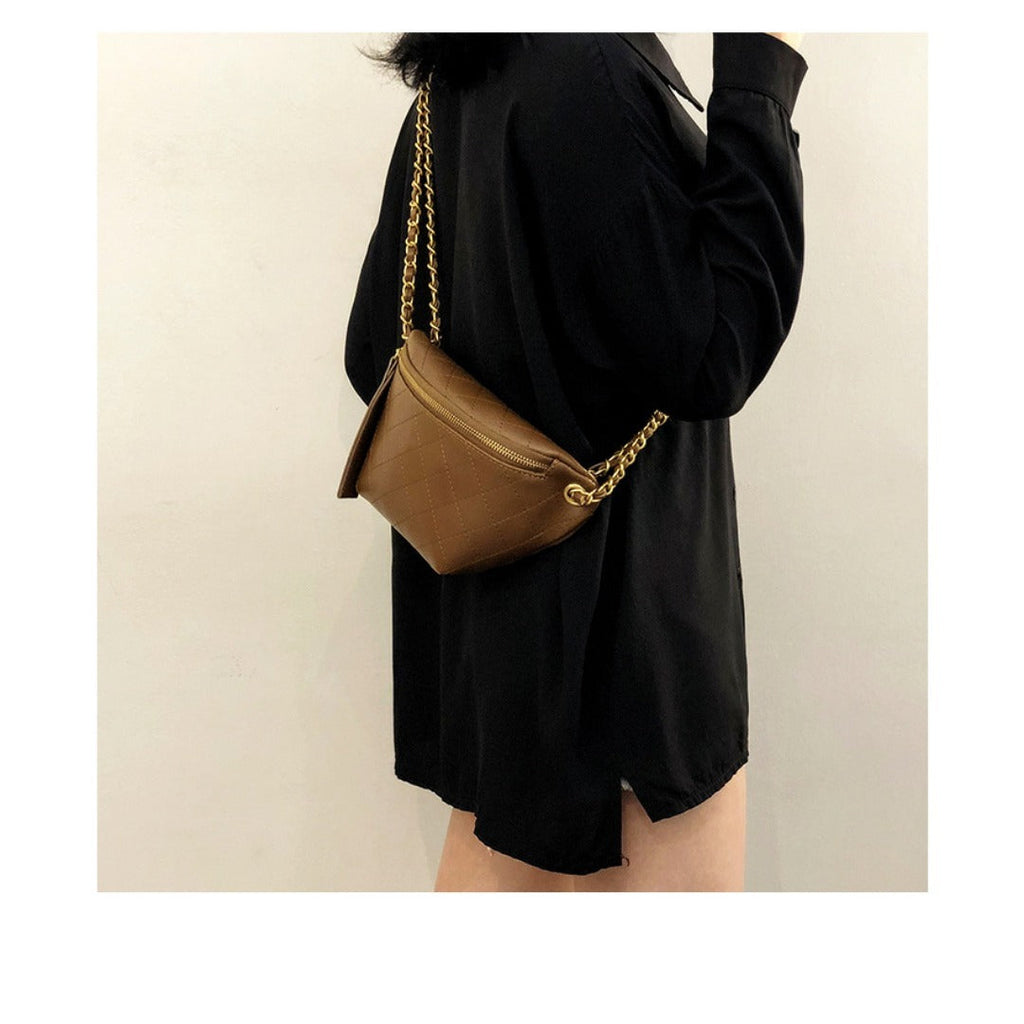Fashionable Fanny Pack – Stylish Crossbody Chest Bag & Waist Purse for Women, Perfect for Everyday Use with Adjustable Fashion Chain - SJB-DIAMOND ELITES