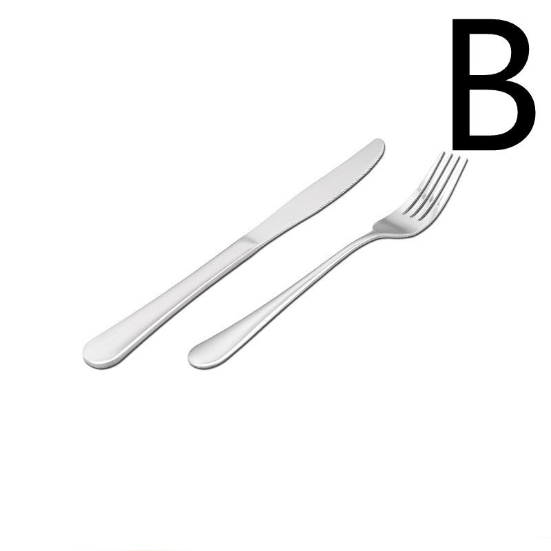 Thickened Stainless Steel Steak Knife And Fork Set Pi-Mart