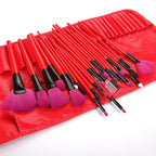 Shadowing 24 Makeup Brushes Set, Brownnatural Wood Pi-Mart