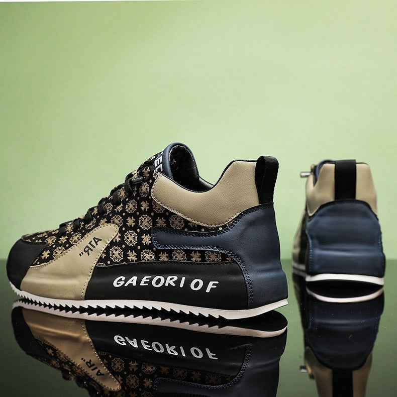 Bag Raise The Bottom Flower Cloth Casual Shoes Men Pi-Mart