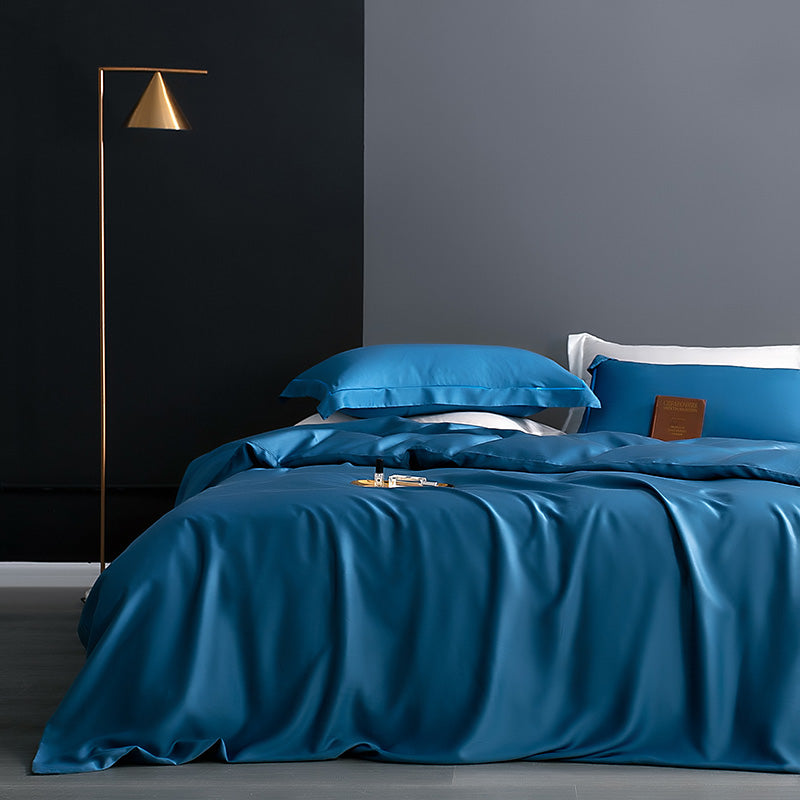 High-grade 80 double-sided solid color Tencel duvet cover Pi-Mart