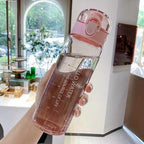 780ml Bottle For Drink Plastic Leak Proof Sports Bottles Shaker Water Bottle Drinkware BPA Free Sports Water Bottle Outdoor Water Bottle with Straw Plastic Portable Water Bottle Camping Bike Bottle Kitchen Tools Drink Water Stevvex