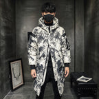 Austin Letter Patches Long Style Padded Coat