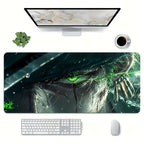 1pc Large Gaming Mouse Pad, Extra-Large Cool Graphic Design, Thick Non-Slip Washable Rubber Desk Mat, Precision Edge Locking, for Gamers and Office Use, Rectangular Shape Lootquake LLC