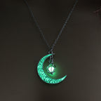 Glowing Pendant Necklaces Silver Plated Chain Necklaces