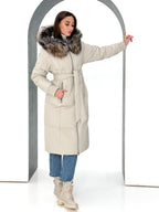 Alice Genuine Silver Fox Down Fill Coat - SJB-DIAMOND ELITES