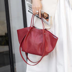 Elegant Genuine Leather Tote Bag – Premium Sheepskin Women's Hand-held Underarm Tote Bag, Versatile 2 in 1 Tote Shoulder Bag for Everyday Chic - SJB-DIAMOND ELITES