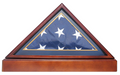 Burial/Funeral Flag Display Case Frame, Military Shadow Box with Pedestal Stand - 3'x5' Flag The Military Gift Store