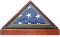 Burial/Funeral Military Shadow Box with Pedestal Stand (with Army Green Mat) The Military Gift Store