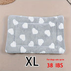All-Season Dirt-Resistant Rectangular Pet Blanket - Comfortable Dog Paw Heart Print Pet Bed, 1pc Lootquake LLC