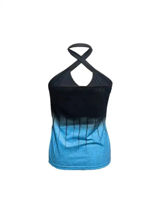 Ladies' Printed Backless Chest Hollow Hanging Neck Fashionable Casual Camisole Top - SJB-DIAMOND ELITES