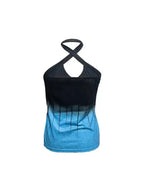 Ladies' Printed Backless Chest Hollow Hanging Neck Fashionable Casual Camisole Top - SJB-DIAMOND ELITES