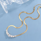 Necklace Female Titanium Steel Diamond Gold Trend Pi-Mart