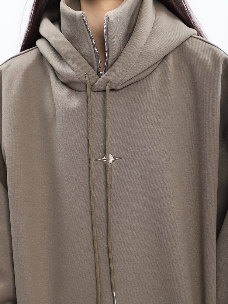 Design Inspired Metal Hooded Hoodie Pi-Mart