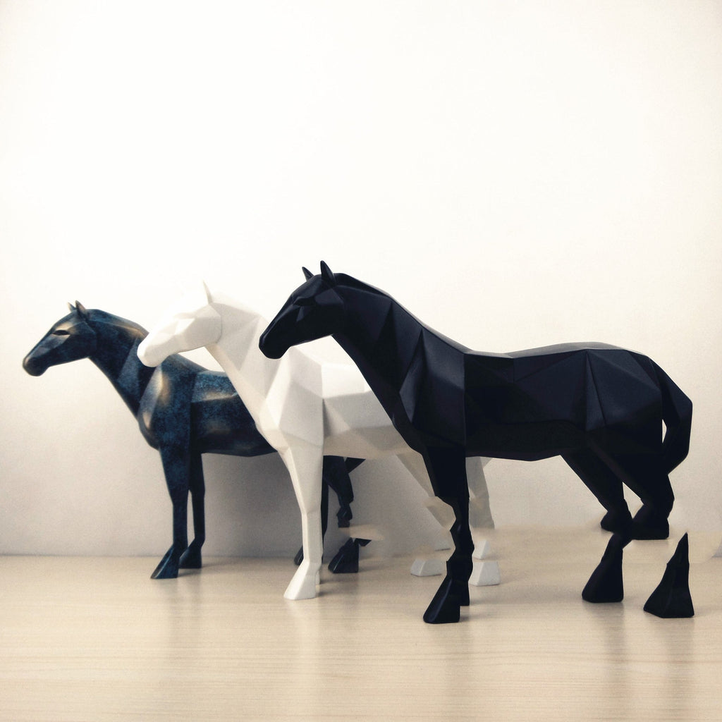 Geometric horse ornaments simple home accessories Lootquake LLC
