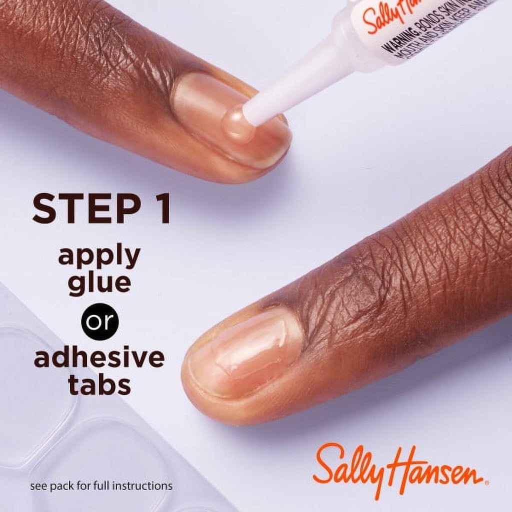 Sally Hansen Perfect Manicure Press on Nail Kit, Coffin, Meet Me in the Metal, 24pcs EasyOptionXY LLC