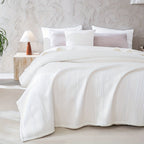[Fast Arrival] 1pc Ultra-Soft Cloud-Like Cotton Jersey Bed Blanket - Bed Blankets - Plush Quilted Bedspread for Year-Round Comfort, Machine Washable, Soft Coverlet for Cozy Sleeping