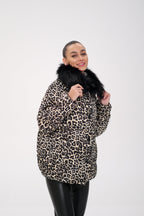 Genuine Polar Fox Leopard Luxe Down Parka - SJB-DIAMOND ELITES