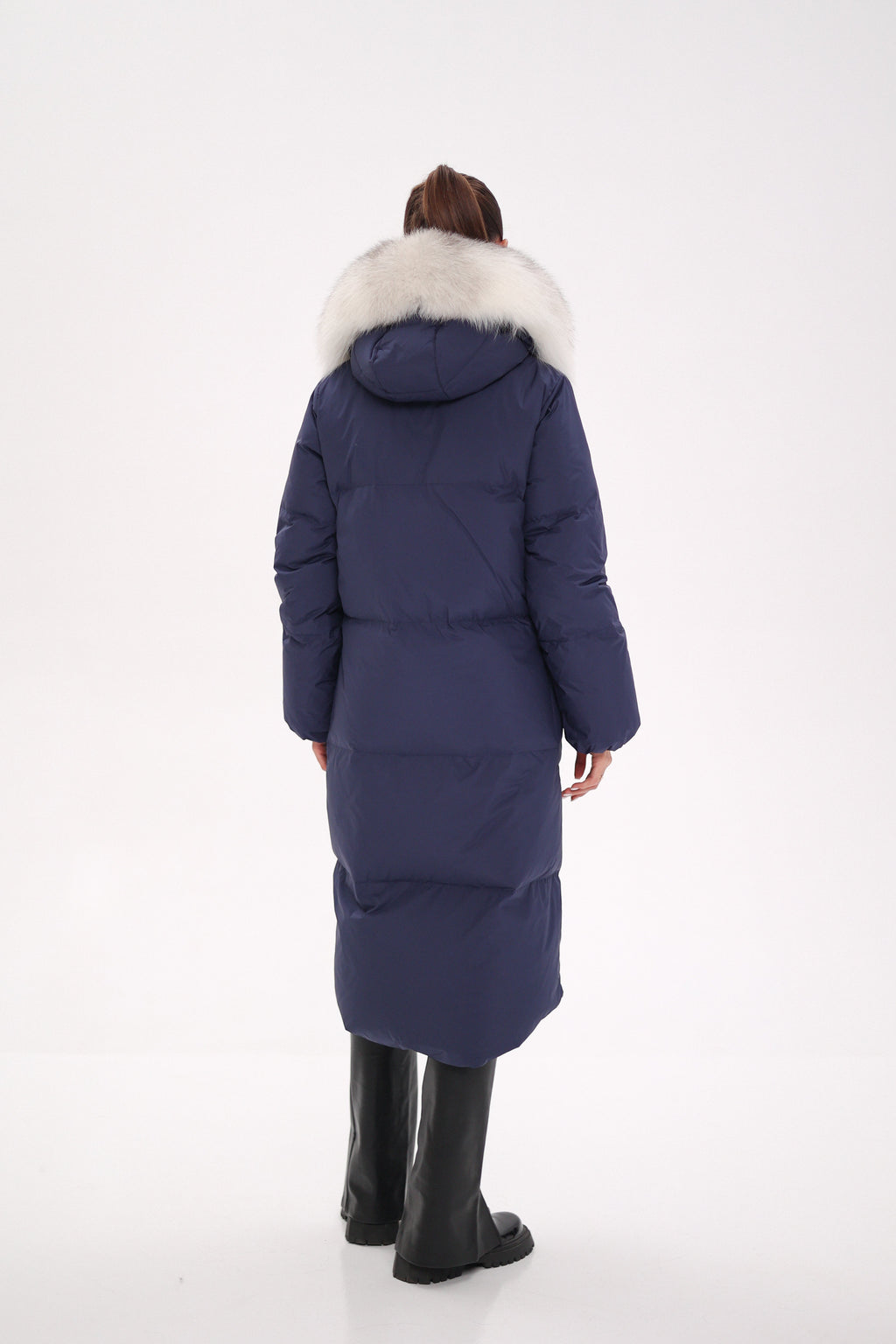 Genuine Silver Fox Down Fill Coat - SJB-DIAMOND ELITES