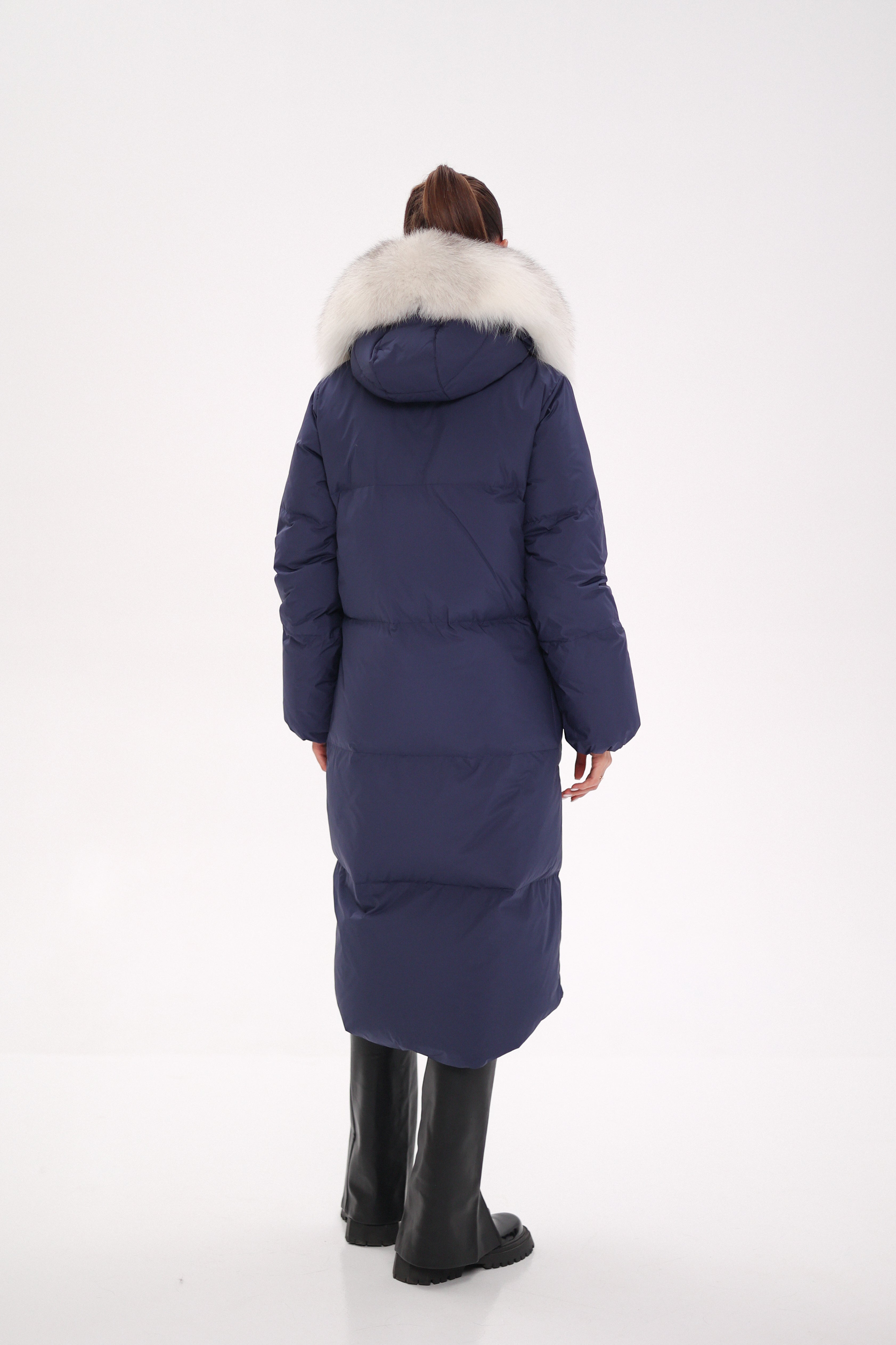 Genuine Silver Fox Down Fill Coat - SJB-DIAMOND ELITES