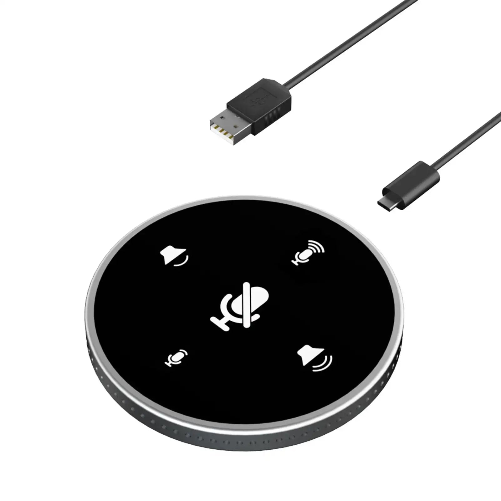 Desktop USB Conference Speakerphone Microphone Built-in Speaker 360° Omnidirectional PC Computer Condenser Mic with  Function Volume Adjustment Plug & Play Compatible with Windows Mac for PC Lapto - SJB-DIAMOND ELITES