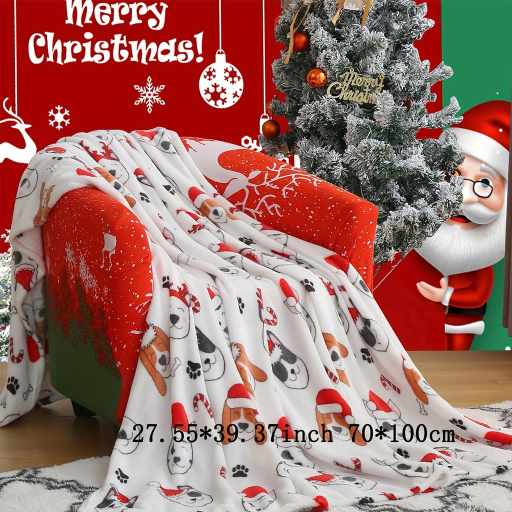 1pc Christmas Plush Bed Blanket, Soft Comfortable Blanket For Sofa Office Bed Camping Travelling Christmas Gift Lootquake LLC
