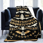 1pc Ouija Spirit Board Design Throw Blanket, Polyester Digital Print, Charming Style, Perfect Birthday Gift, Cozy Nap Blanket Lootquake LLC