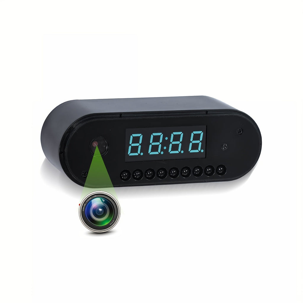 WiFi Camera Indoor Home Security Cam Clock, 2.4ghz Wireless Remote Live View 1080P Video Camera, Night Vision, Motion Detection, Loop Recording, Wireless Surveillance Camera For Home, Office, Warehouse, Home Cam With Lithium Lootquake LLC