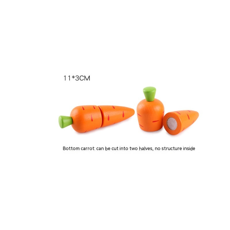 Wooden Vegetable Magnetic Children's Play House Cut Fruit Toys Pi-Mart