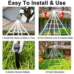 Halloween Spider Webs Decorations with Fake Spiders, Super Stretchy Cobwebs for Halloween decor Indoor and Outdoor - SJB-DIAMOND ELITES