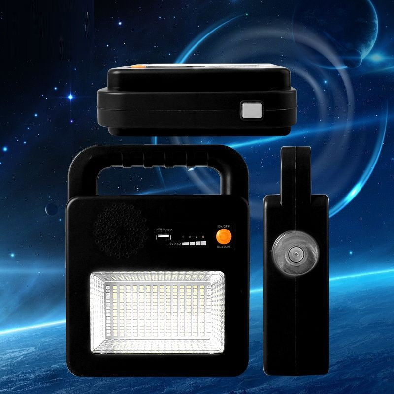 Solar Rechargeable Camping Outdoor Bluetooth Speaker Emergency Light Pi-Mart