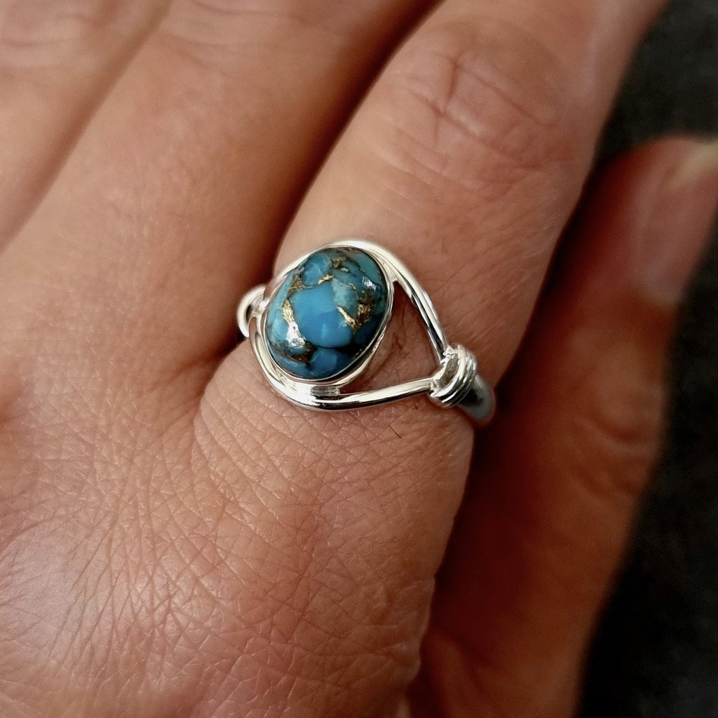 Turquoise Ring Unique Lady Simple Fashion Pi-Mart