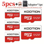 [10pcs High Speed TF Card] KOOTION 10pcs/5pcs 64GB 32GB 512MB High Speed UHS-I C10 U1 TF Memory Card with SD Adapter | Mini SDXC Card for Smartphone Tablet Laptop Action Camera Dash Cam Drone Game Console Lootquake LLC