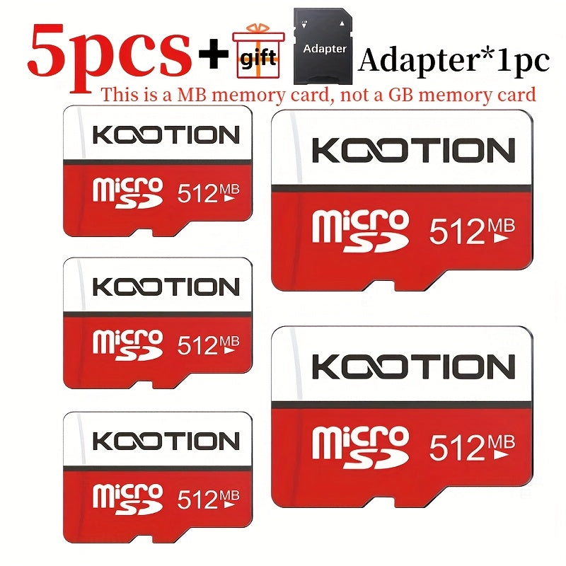 [10pcs High Speed TF Card] KOOTION 10pcs/5pcs 64GB 32GB 512MB High Speed UHS-I C10 U1 TF Memory Card with SD Adapter | Mini SDXC Card for Smartphone Tablet Laptop Action Camera Dash Cam Drone Game Console Lootquake LLC