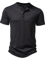 Men's Button Detail Short Sleeve Top