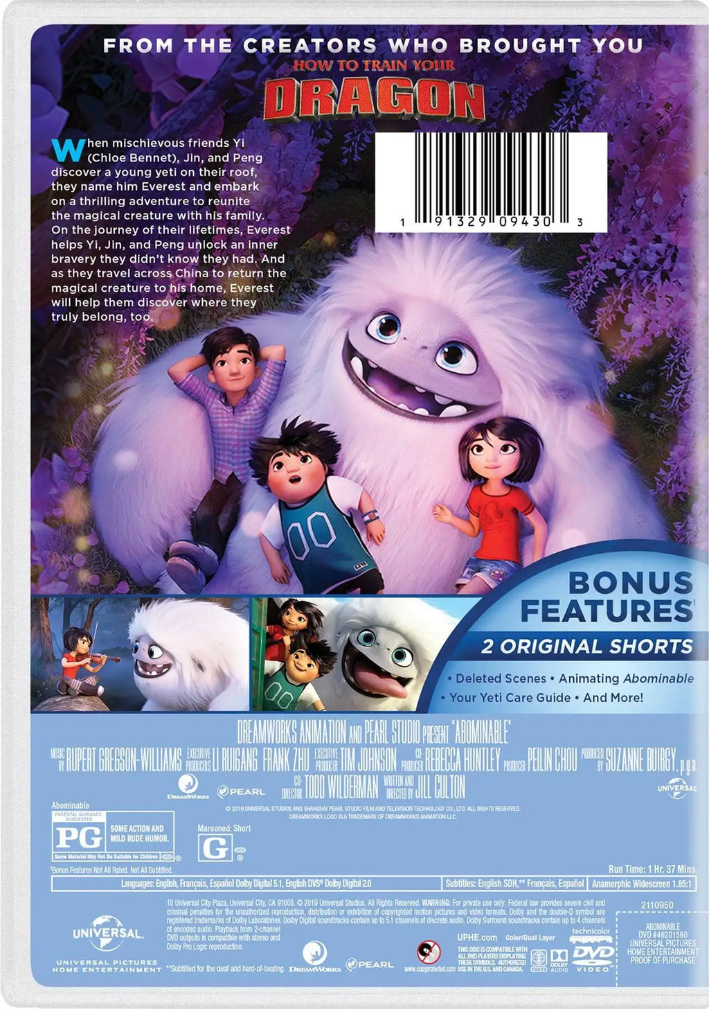Abominable [DVD], Feature,Animated Feature,Comedy,Family,Animation, Fa