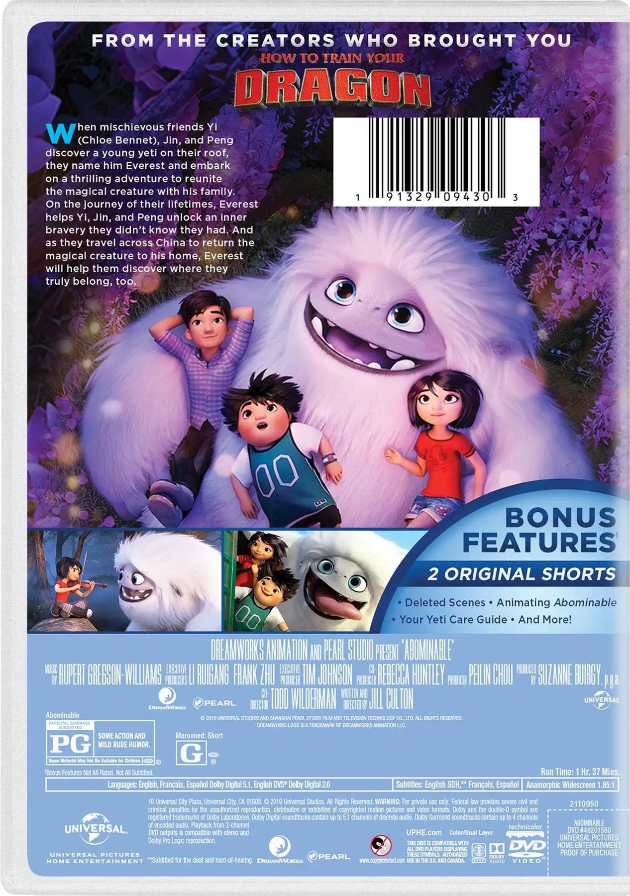 Abominable [DVD], Feature,Animated Feature,Comedy,Family,Animation, Fa