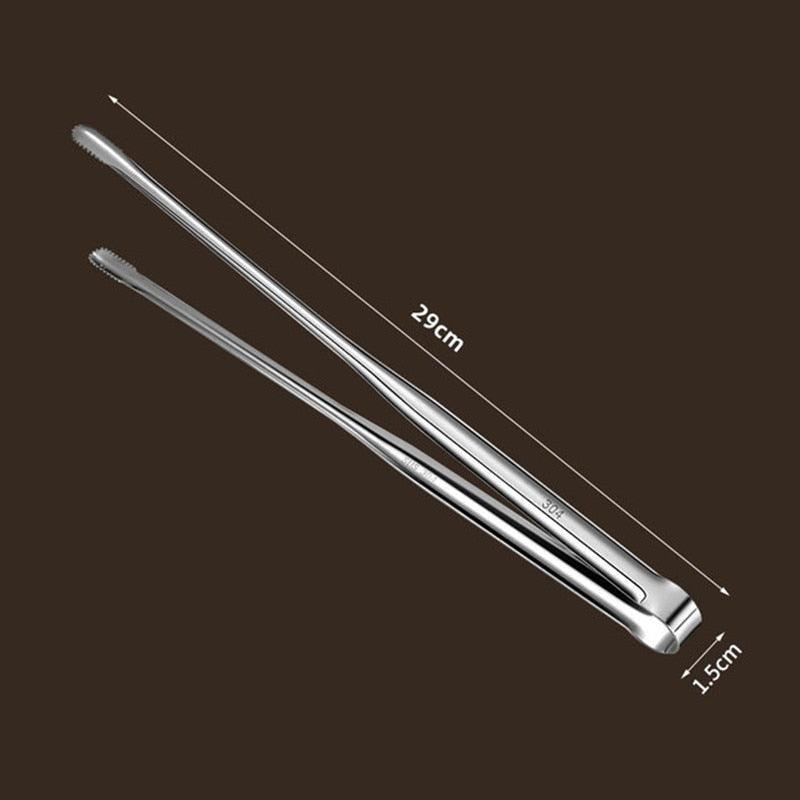 7/9/12inch 304 Stainless Steel Food Clip BBQ Grill Steak Food Clip Silicone Non-slip Handle BBQ Tong Party BBQ Accessories Stainless Steel Metal Food Tongs Multi-functional Cooking Tongs for Food Grill BBQ Stevvex