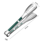 7/9/12inch 304 Stainless Steel Food Clip BBQ Grill Steak Food Clip Silicone Non-slip Handle BBQ Tong Party BBQ Accessories Stainless Steel Metal Food Tongs Multi-functional Cooking Tongs for Food Grill BBQ Stevvex