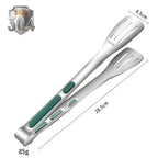 7/9/12inch 304 Stainless Steel Food Clip BBQ Grill Steak Food Clip Silicone Non-slip Handle BBQ Tong Party BBQ Accessories Stainless Steel Metal Food Tongs Multi-functional Cooking Tongs for Food Grill BBQ Stevvex