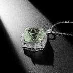 Luxury Sweater Chain Femininity S925 Silver Set Large Natural Green